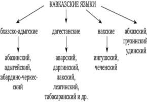 Языки кавказа - схема